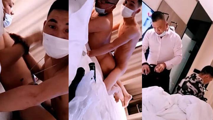 巨根叔激操正装干爹体外射精