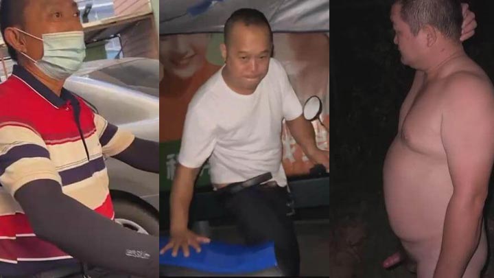 外野勾引多个大叔帮他们玩射